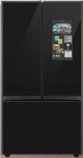 Samsung Bespoke 30 Cu. Ft. Charcoal Glass/Panel Ready French Door Refrigerator-0