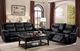Homelegance® Bastrop Black Double Manual Glider Reclining Loveseat-1
