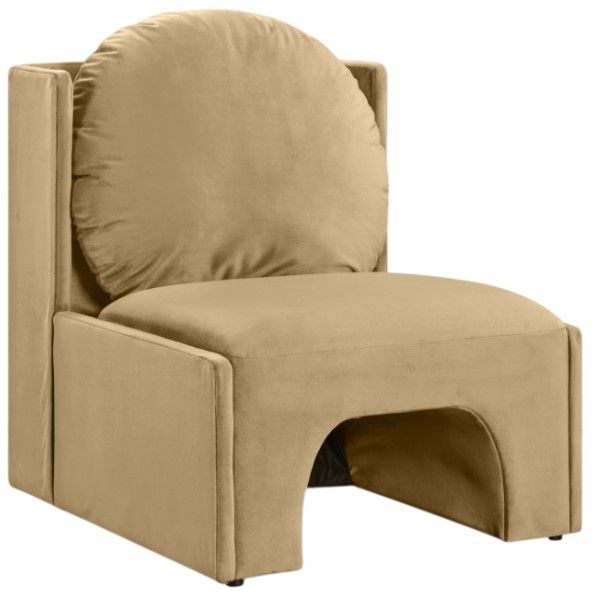 Meridian Furniture Sigma Camel Velvet Upholstered Accent Chair-0