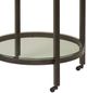 Bassett Mirror Whitman Ivory Round End Table with Bronze Base-3