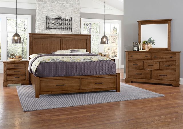 Artisan & Post by Vaughan-Bassett Cool Rustic Amber California King Storage Panel Mansion Bed-1