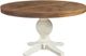 Elements International Park Creek Chestnut Round Dining Table with Antique White Base-2