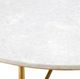 Currey & Company Kira White Cocktail Table with Antique Brass Base-3