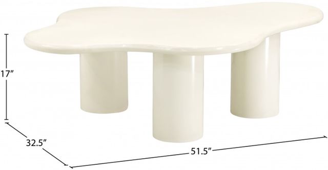 Meridian Furniture Romaine Cream Coffee Table-3
