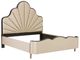 Michael Amini® Malibu Crest Beige/Dark Espresso Eastern King Upholstered Panel Bed-1