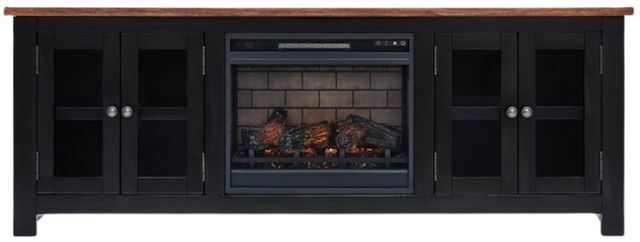 Signature Design by Ashley® Wildenauer Black/Brown TV Stand with Electric Fireplace-0