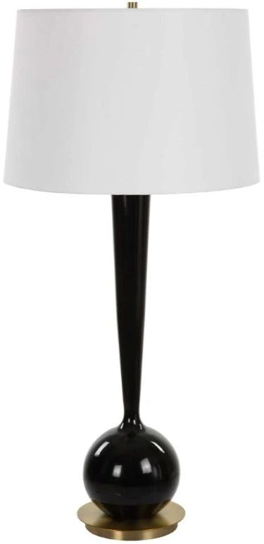 Uttermost® Brielle Black Glaze Table Lamp-0