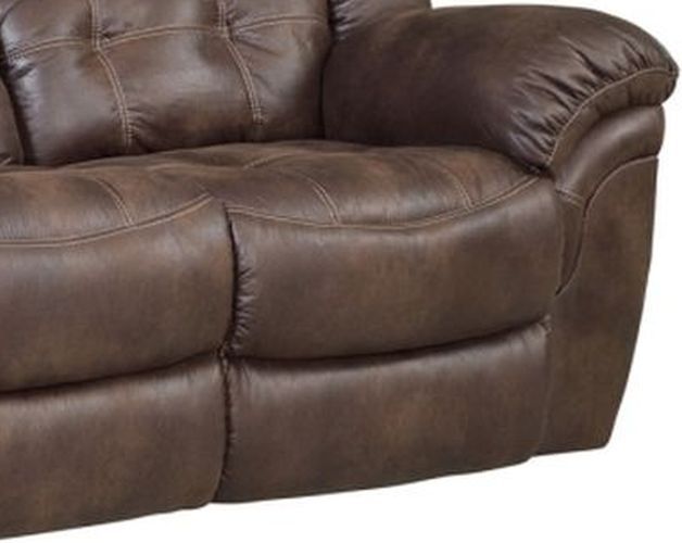 HomeStretch Frontier Espresso Double Manual Reclining Sofa-2