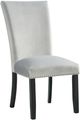 Elements International Francesca 5-Piece Black/Blue/Gray Fabric Dining Set-3