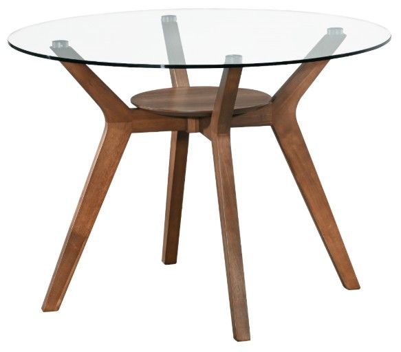 New Classic® Home Furnishings Oscar 5-Piece Clear/Natural/Walnut Dining Set-2