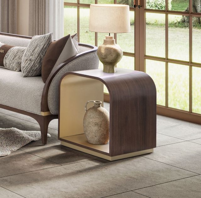 Michael Amini® Houston Walnut End Table-1