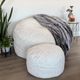 CordaRoy's® Original White Faux Fur Queen Bean Bag Chair-3