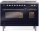 Ilve® Nostalgie II Series 48" Midnight Blue Pro Style Dual Fuel Range-0