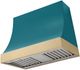 AGA Marquee 36" Salcombe Blue Wall Mounted Range Hood with Brushed Brass Trim-0