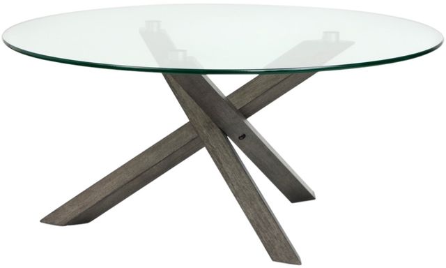 Magnussen Home® Jax Carbon Shadow Round Cocktail Table-2