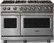 Viking® 5 Series 48" Stainless Steel Pro Style Gas (LP) Range with Brushed Brass Trim-0