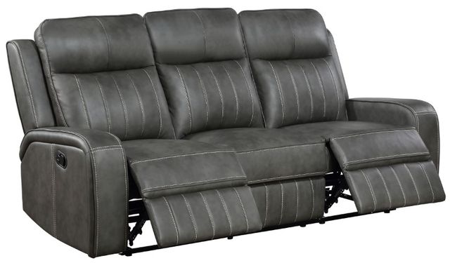 Coaster® Raelynn Gray Manual Reclining Sofa-1