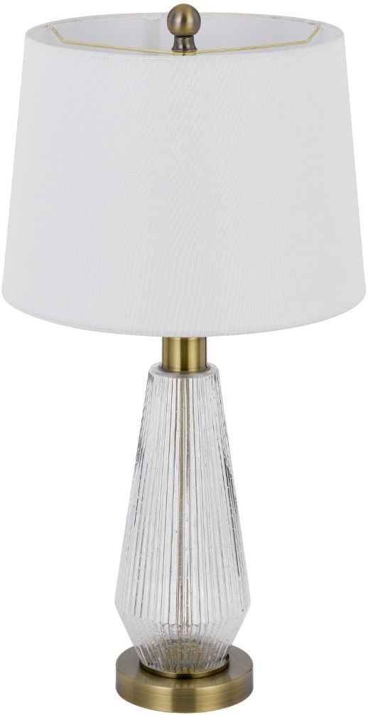 Cal® Lighting & Accessories Teardrop Style 2-Piece Antique Brass Table Lamp Set-2