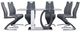 Global Furniture USA D1628DT 7-Piece Gray/Silver Dining Set-0