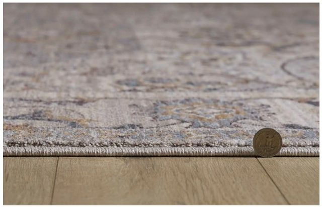 KAS Rugs Adele Beige/Grey Delaney 5'x8' Area Rug-3