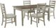 Elements International Farmington 5-Piece Light Beige/Medium Brown/Washed Stone Dining Set-0