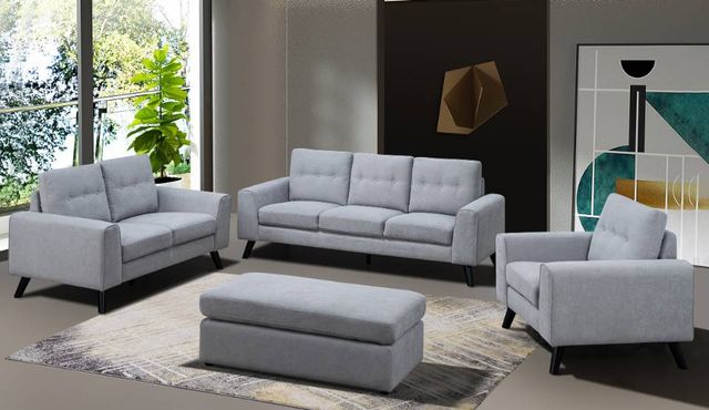 Mazin Furniture Evelyn Neutral Light Gray Ottoman-3