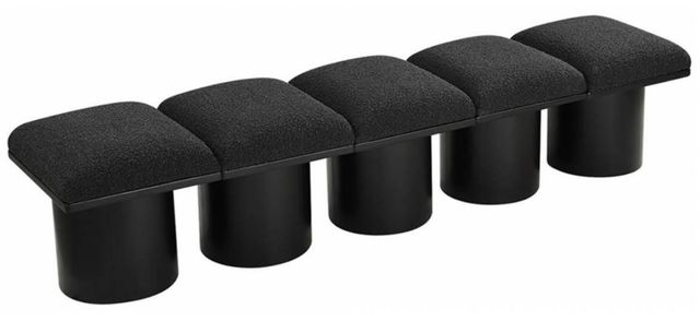 Meridian Furniture Pavilion 5-Piece Black 90" Modular Bench Set-0