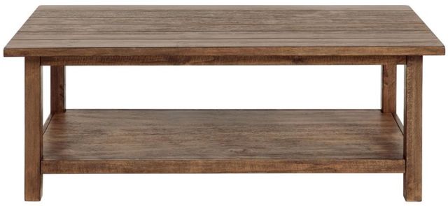 Coaster® Payne Distressed Brown Coffee Table with Shelf-1