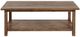 Coaster® Payne Distressed Brown Coffee Table with Shelf-1
