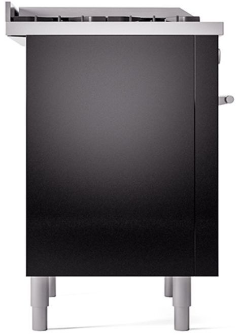 Ilve® Professional Plus II 36" Glossy Black Pro Style Dual Fuel Range-3