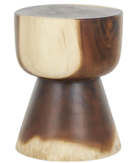 Deco Marche Brown Hourglass Accent Table-1