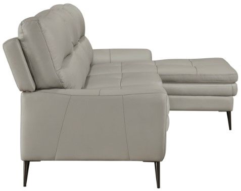 Mazin Furniture Essex 2-Piece Beige/Gray Right-Arm Facing Loveseat Sectional and Chaise-2