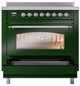 Ilve® Nostalgie II Series 36" Emerald Green Pro Style Induction Range-3