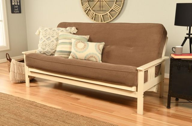 Kodiak Furniture Monterey Marmont Mocha/Antique White Full Futon with Mattress-1
