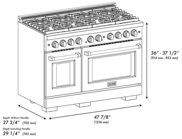 ZLINE Autograph Edition 48" Stainless Steel Pro Style Gas Range-2