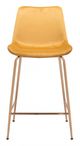 Zuo® Tony Yellow and Gold Counter Chair-1