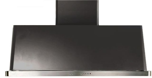 Ilve® Majestic II Series 48" Matte Graphite Wall Mounted Chimney Style Range Hood-0