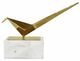 A & B Home Gold/White Close to You Small Marble Base Accent Statuary-1