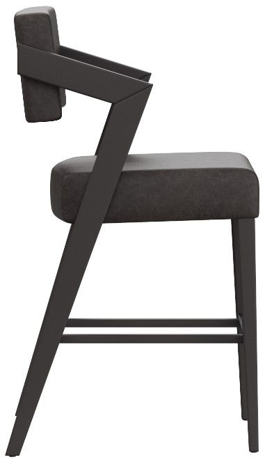 HH2 Home Snyder Blackwash/Charcoal Bar Stool-2