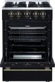 FORNO® Breno Alta Qualita 24" Black Freestanding Gas Range-4