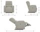 La-Z-Boy® Cade Oyster Leather Power Rocking Recliner with Headrest-2