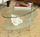 Titus Furniture T5002 Clear Glass Coffee Table with Chrome Legs-1