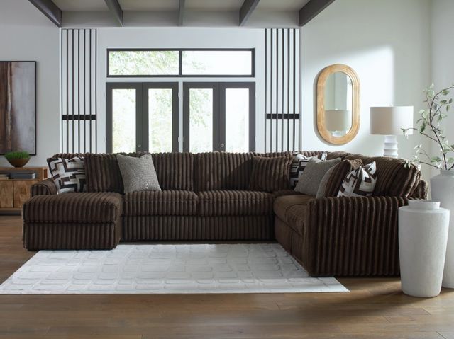 Signature Design by Ashley® Midnight-Madness 4-Piece Chocolate Left Arm Facing Sectional and Chaise-2