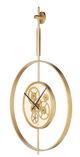 A & B Home Gold Wall Clock with Gear Design-1