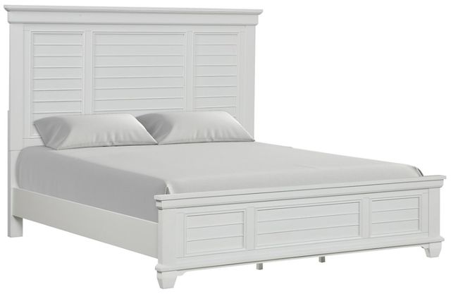 New Classic® Home Furnishings Jamestown 4-Piece White King Panel Bedroom Set-2