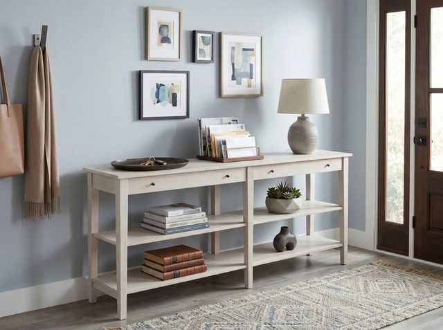 Sunny Designs™ Light Gray Wide Console Table-1