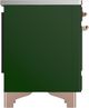 Ilve® Majestic III 36" Emerald Green Pro Style Induction Range with Solid Door and Copper Trim-4
