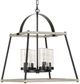 Uttermost® Edgecomb Faux Beechwood/Matte Black 4-Light Indoor-Outdoor Pendant-3