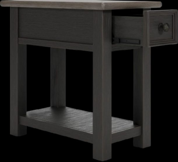 Signature Design by Ashley® Tyler Creek Grayish Brown End Table with Black Base -4