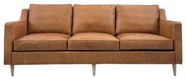 YHD Easton Brown Leather Sofa-1